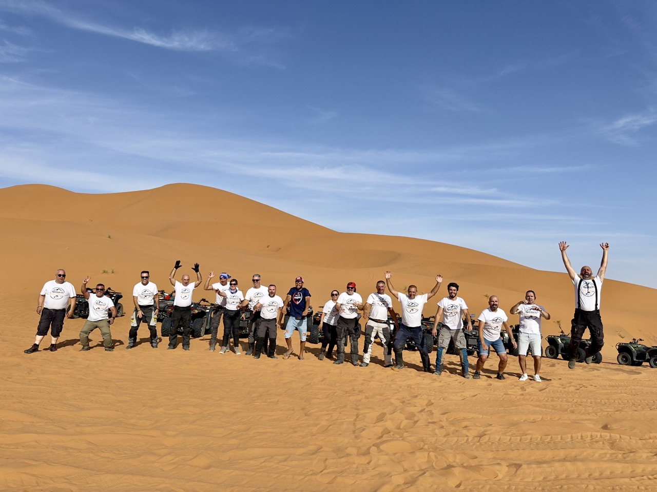 group at merzouga sand dunes